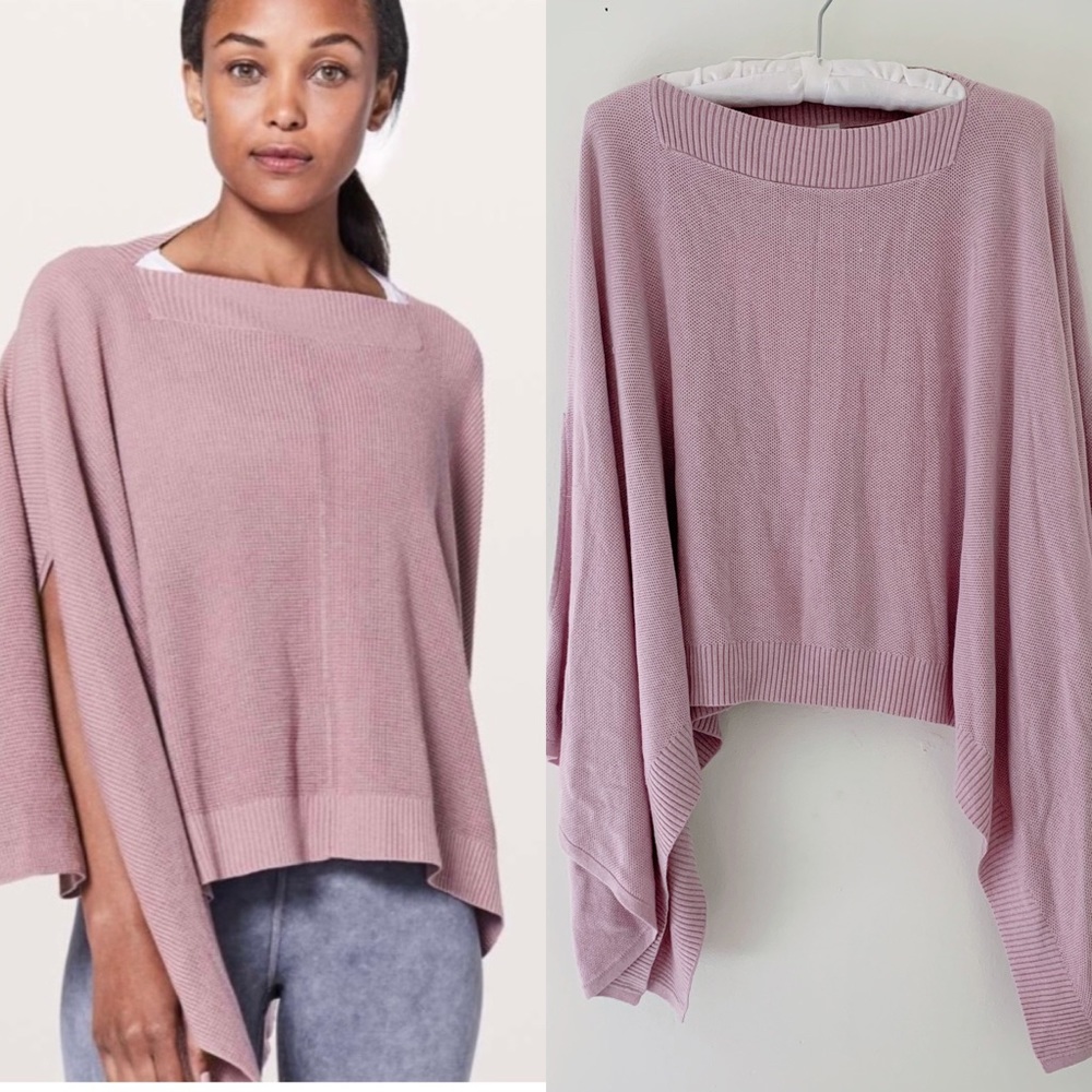 Lululemon Forward Flow Knit Poncho Ballet Pink One Size